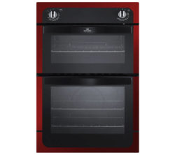 NEW WORLD  NW901DOP Electric Double Oven - Black & Metallic Red